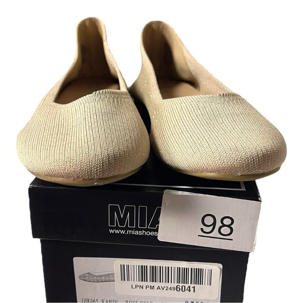 MIA Kids Kandi Knit Flats - Rose Gold - Size 5